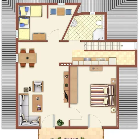 Strandhaus/strandbar Appartement *